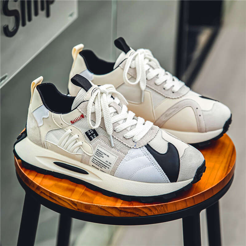 designer dissoed thick-sole casual shoes men's breathable top sneakers Casual Men's Low-Top Sneakers - Breathable Design with Thick Sole by 