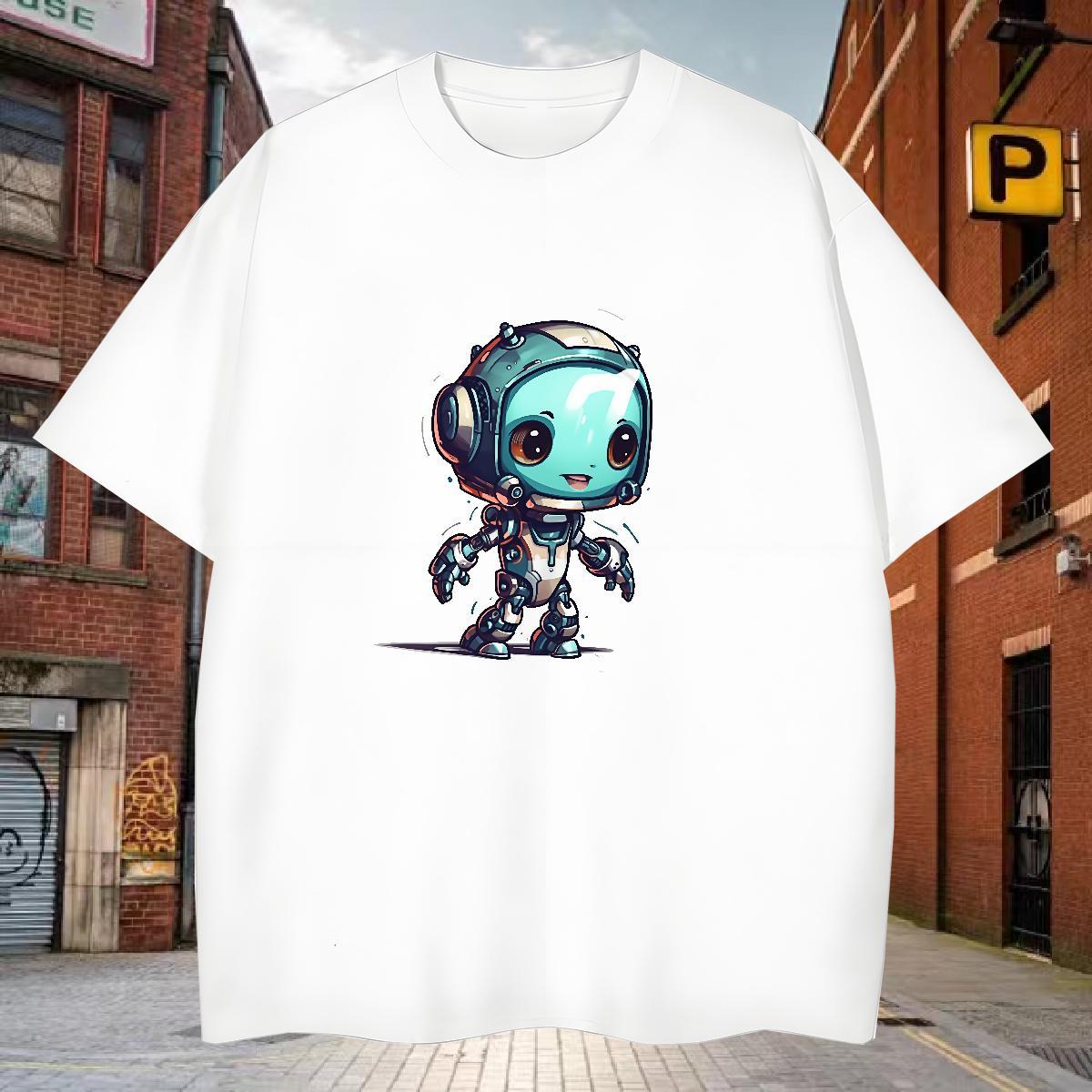 Cool Design T shirt 100% Cotton 230g ET Street Cartoon Printing L-4XL Crew Neck Breathable Men Clothes T-Shirt 2024 Designer Clothings