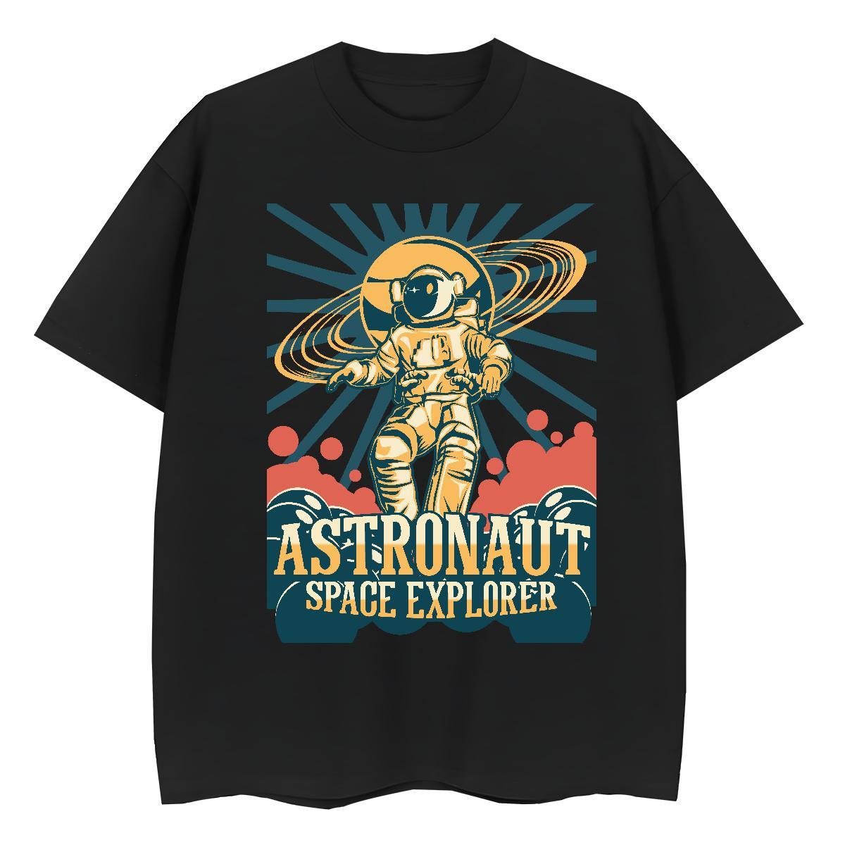 5A Tshirt for Man Woman 230g Cotton universe Hip Hop Street Woman T Shirts Breathable Crew Neck Anime Print Polos