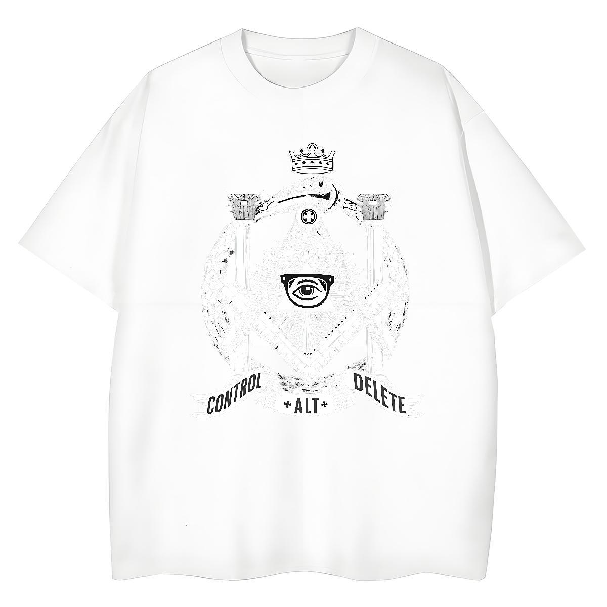 Brand T shirt 230g Cotton eye of the devil Street Skull Breathable Men Tees Classic Top Tees