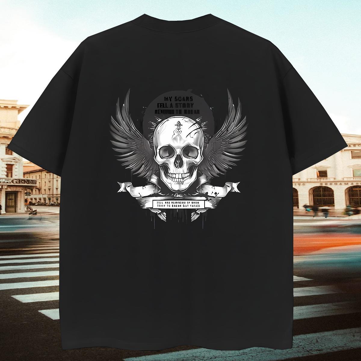 Designer Mens T Shirts 230g Pure Cotton wing Daily Outfit Black Oversized Breathable Short Sleeve Mens Tshirts Fashion Designer Tee Shirt