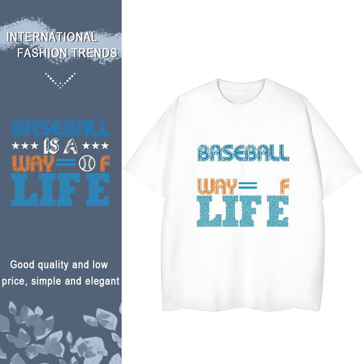 Cool Man T Shirts 230g Cotton baseball Sports Casual Anime Breathable Short Sleeve Couples T Shirts DIY Customized Clothings