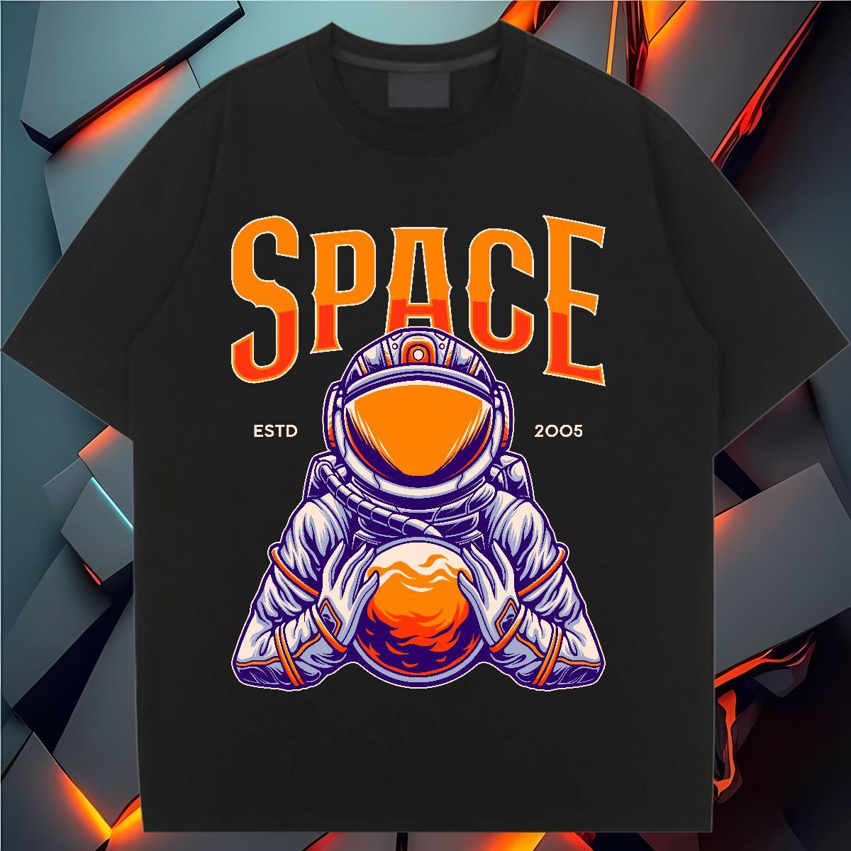 Designer Nice Tshirt for Man Woman 230g Cotton cosmonaut Sport T Shirts Women Crew Neck Anime Top Shirts