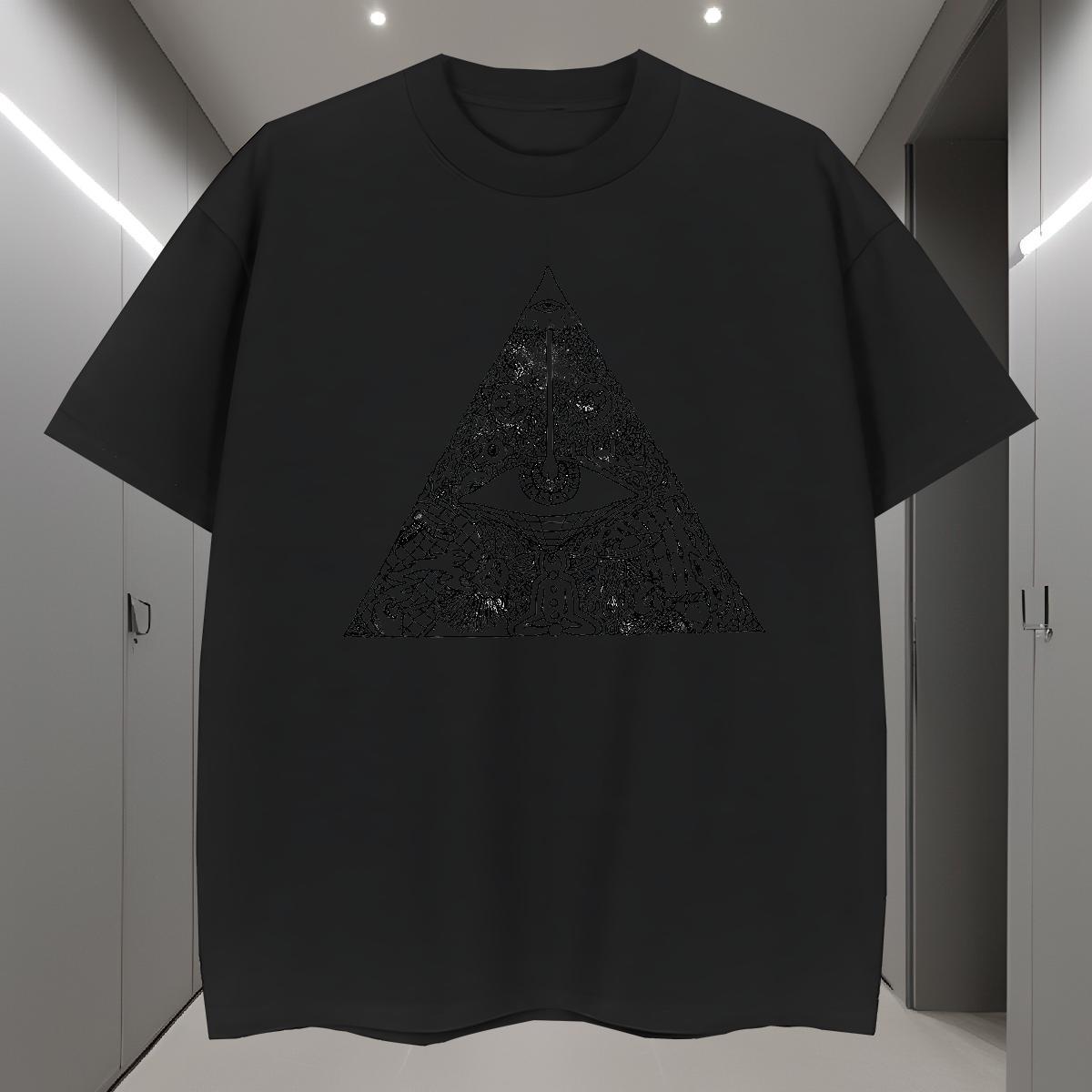 Soft T Shirt For Man 230g Cotton eye of the devil Summer Casual DIY Logo Oversized Pure Cotton Men Tshirts Brand Clothings