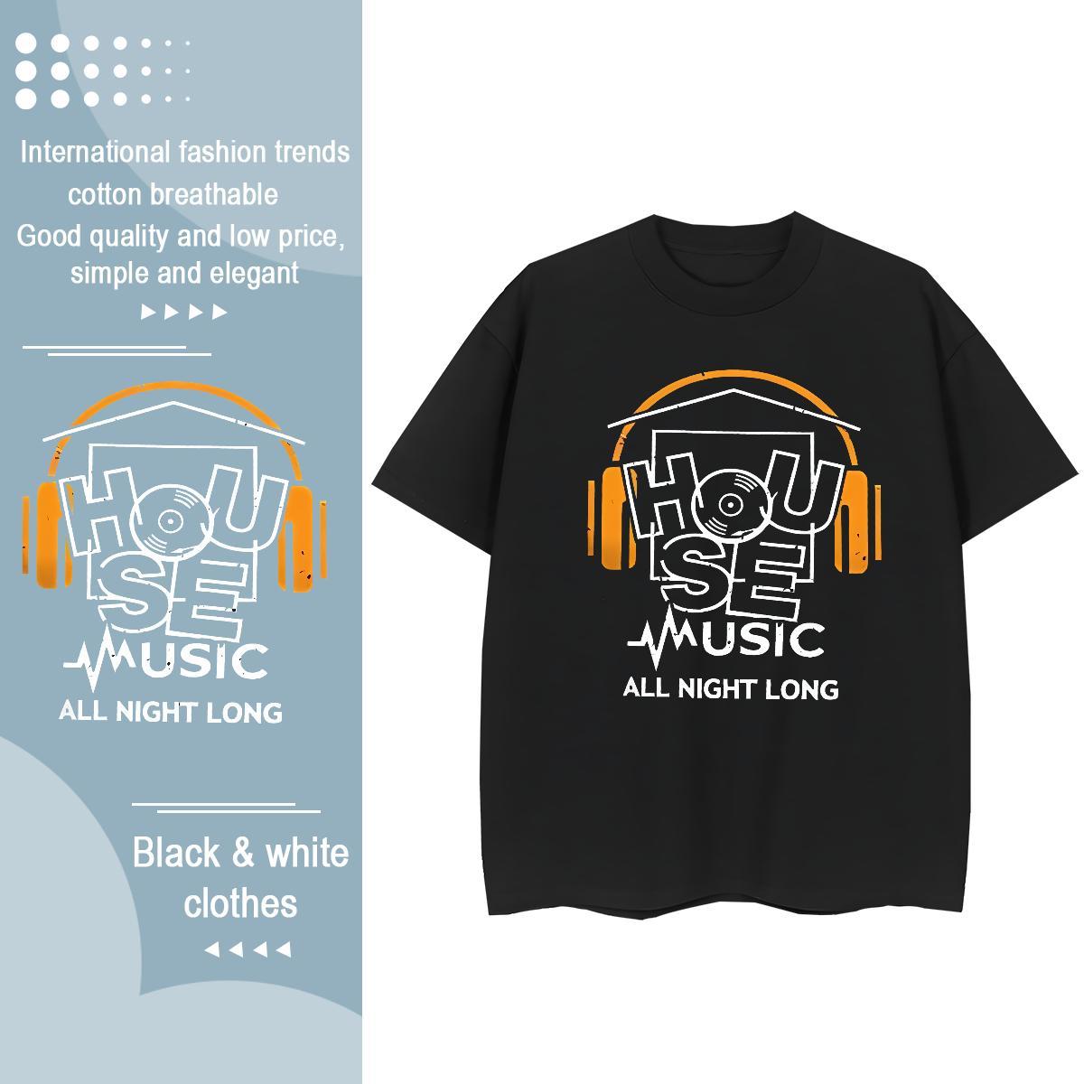 5A Womens Tshirts 230g Cotton English Home Outdoor Womens T Shirts Short Sleeve O-Neck DIY Anime Clothings
