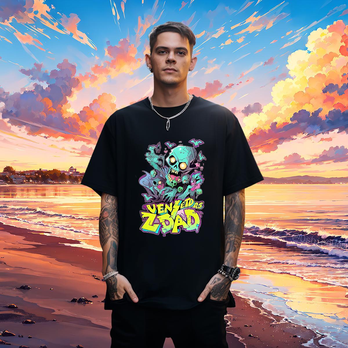 High Quality Men T Shirts 100% Cotton 230g skull Spring Summer Graphic Breathable Soft Tshirt for Man Woman Classic Casual Tees