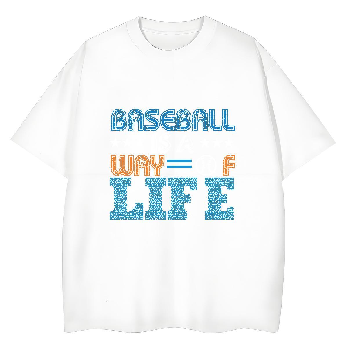 Cool Man T Shirts 230g Cotton baseball Sports Casual Anime Breathable Short Sleeve Couples T Shirts DIY Customized Clothings