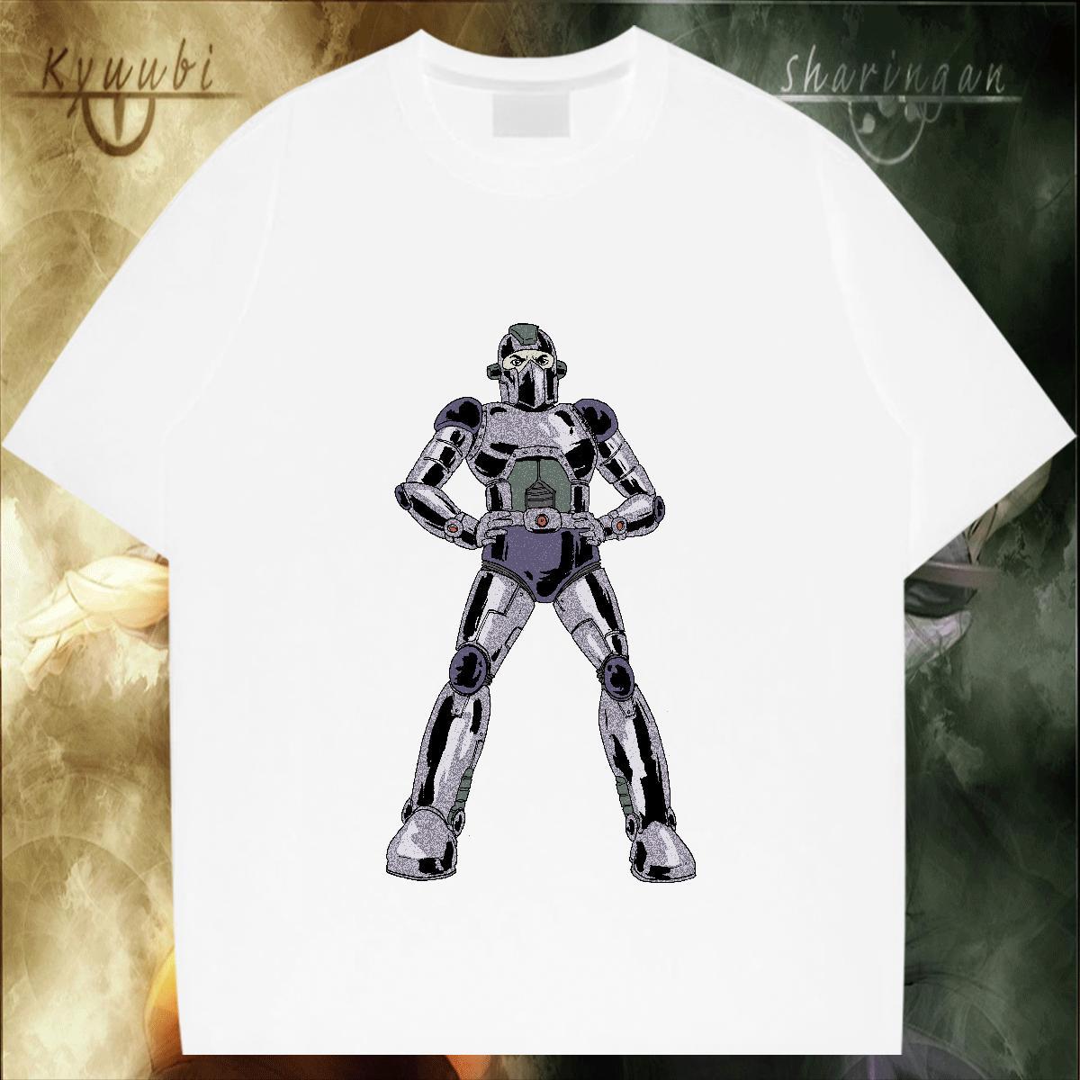 Cool Design T shirt 230g Pure Cotton robot Beach Custom Cartoon Crew Neck Breathable Couples T Shirts Fashion Designer Tops