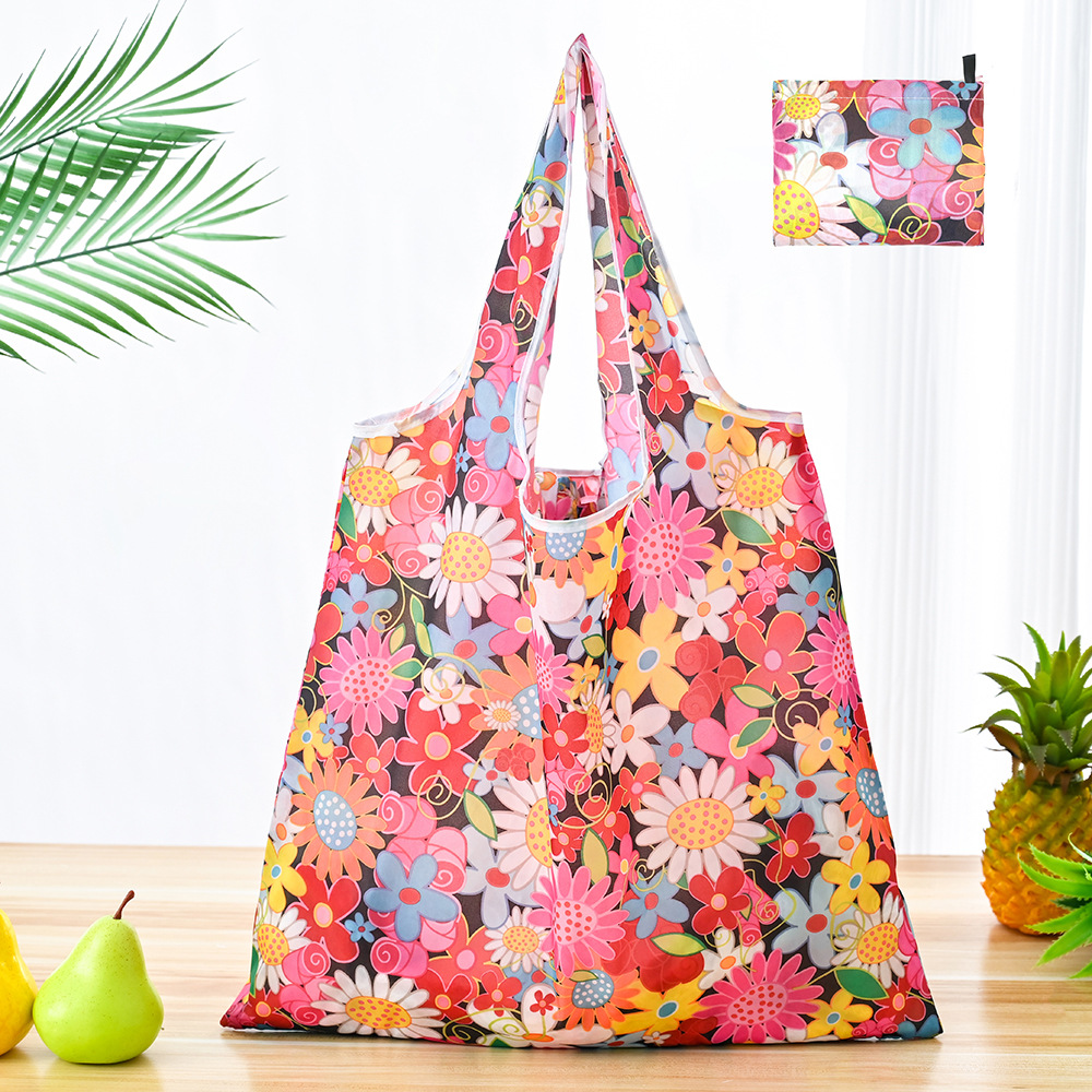 Large capacity folding shopping bag supermarket portable tote bag