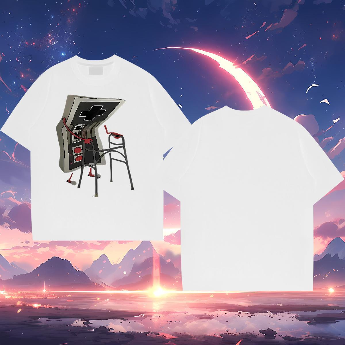 Classic Men Tees cartoon Beach 100% Cotton 230g Polos Pure Cotton Wholesale Mens T Shirts Custom Printing