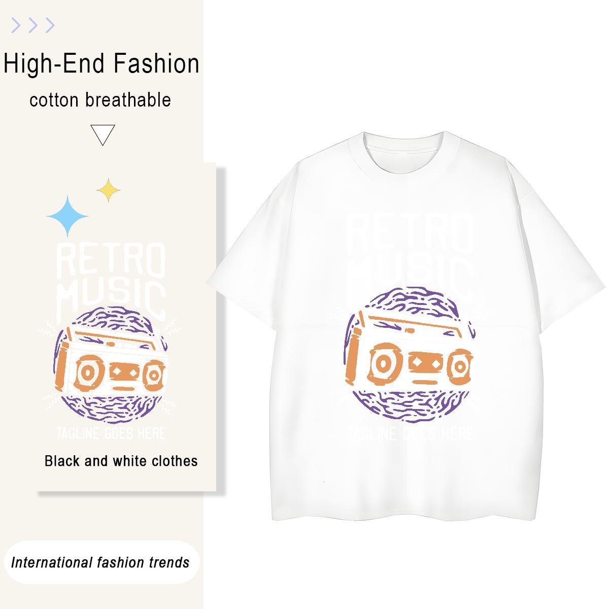 High quality Tshirt for Man Woman 230g 100% Cotton letter Casual Sport T Shirt For Woman Breathable Crew Neck Oversized Top Shirts