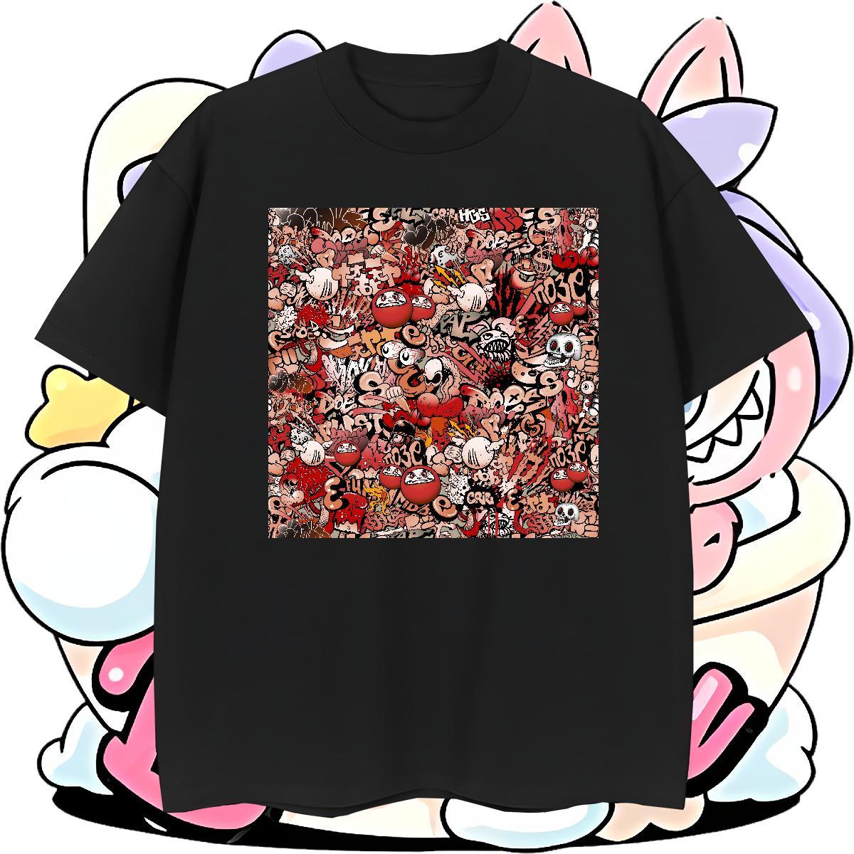Popular T Shirt For Man 230g 100% Cotton skull Street wear Hip Hop Oversized Breathable Men Tees DIY Customized Wear