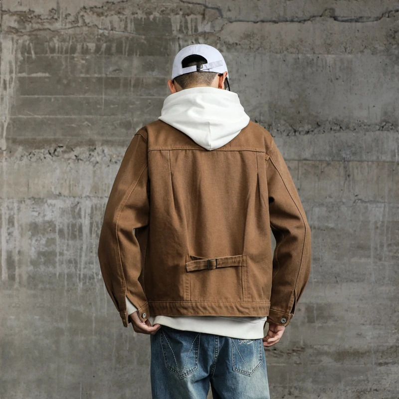 mens denim jackets for spring and autumn fashionable retro jacket clothing 240824