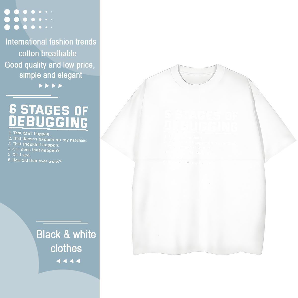 Unisex Lady T shirt 100% Cotton 230g letter Sports Casual T Shirts Women Breathable Short Sleeve Cartoon Printing L-4XL Clothes