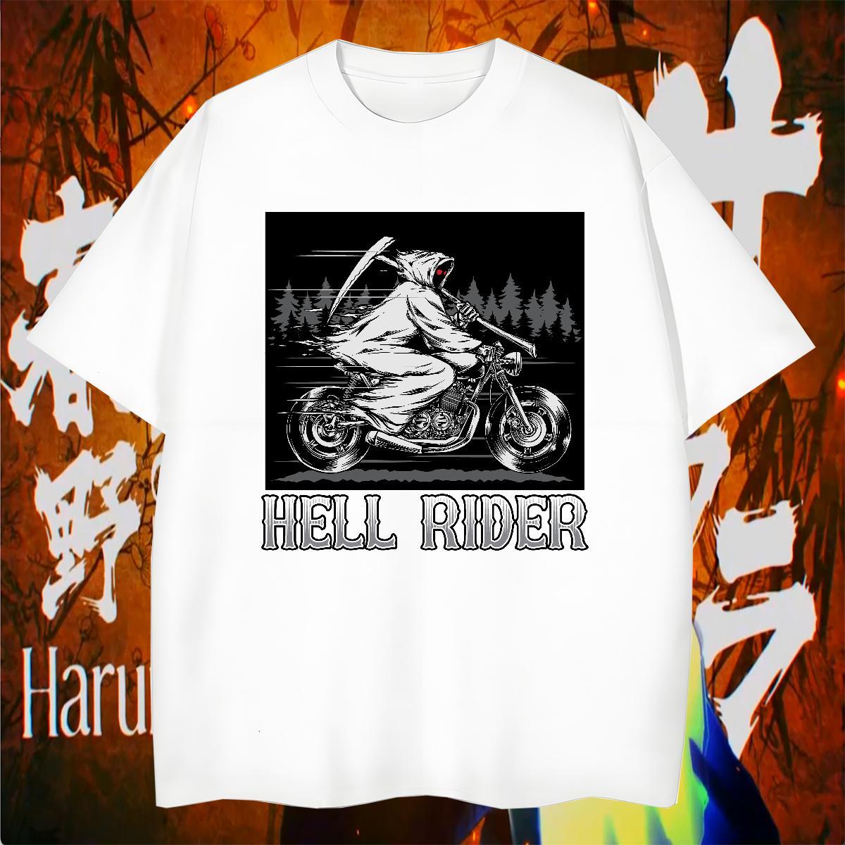 Loose T-Shirts for Men 100% Cotton 230g Motorcycle Home Outdoor Custom Print Oversized Short Sleeve O-Neck Tshirt for Man Woman Fashion New Tee Shirt