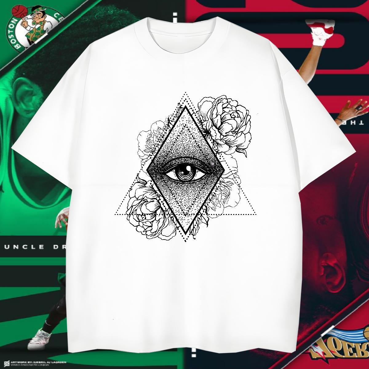Loose Fit T shirt 230g Pure Cotton eye of the devil Hip Hop Cartoon Print Breathable Short Sleeve Tshirt for Man Woman Designer Fashion Top Tees