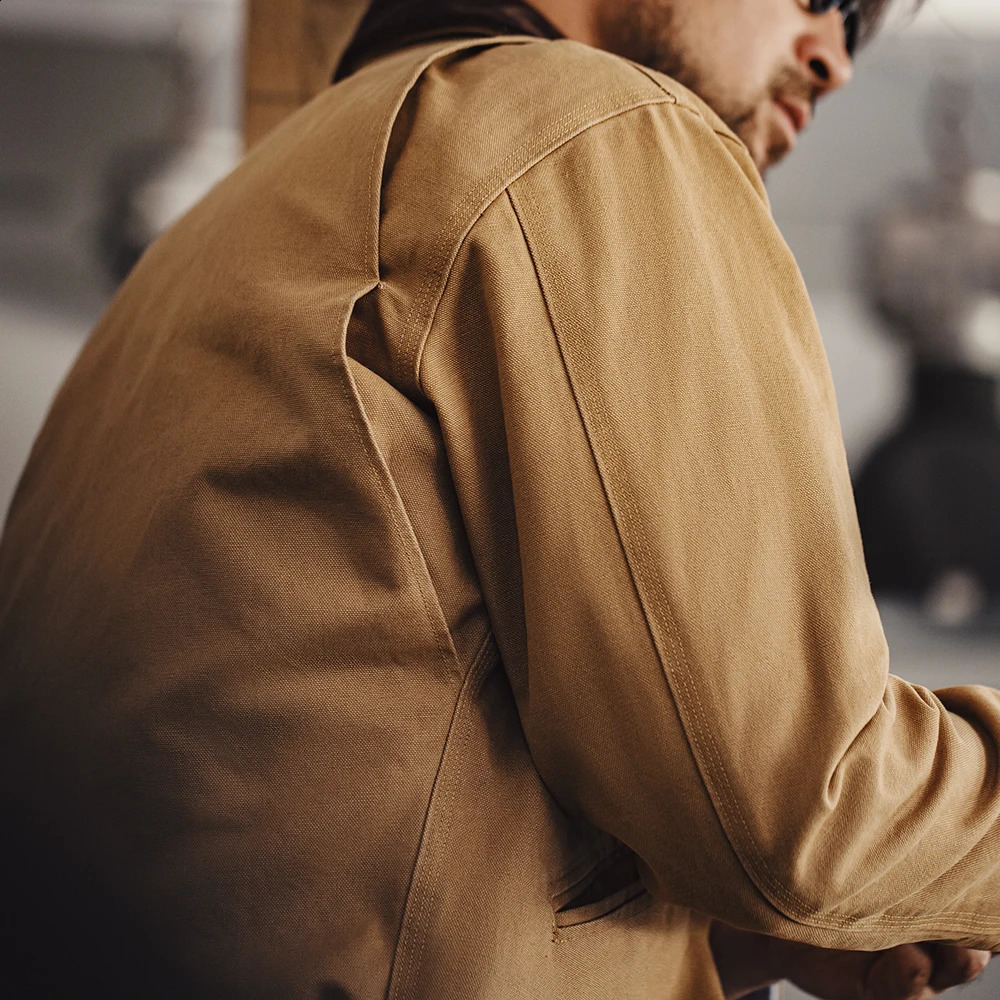 Maden Vintage Detroit Hunting Jackets Men J001 Turndown Collar Coats Heavyweight Cotton Jacket MultiPocket Casual Clothes 240824