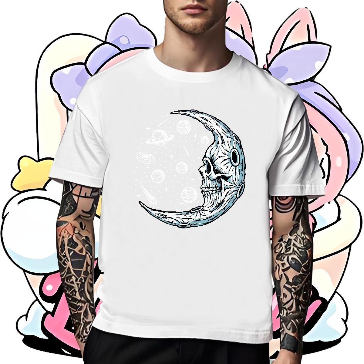 Wholesale T Shirts Men 230g 100% Cotton ET Anime Printing Street Oversized Breathable Short Sleeve Tshirt for Man Woman Fashion New Tee Shirt