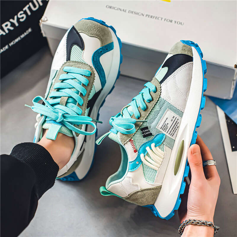 designer dissoed thick-sole casual shoes men's breathable top sneakers Casual Men's Low-Top Sneakers - Breathable Design with Thick Sole by 