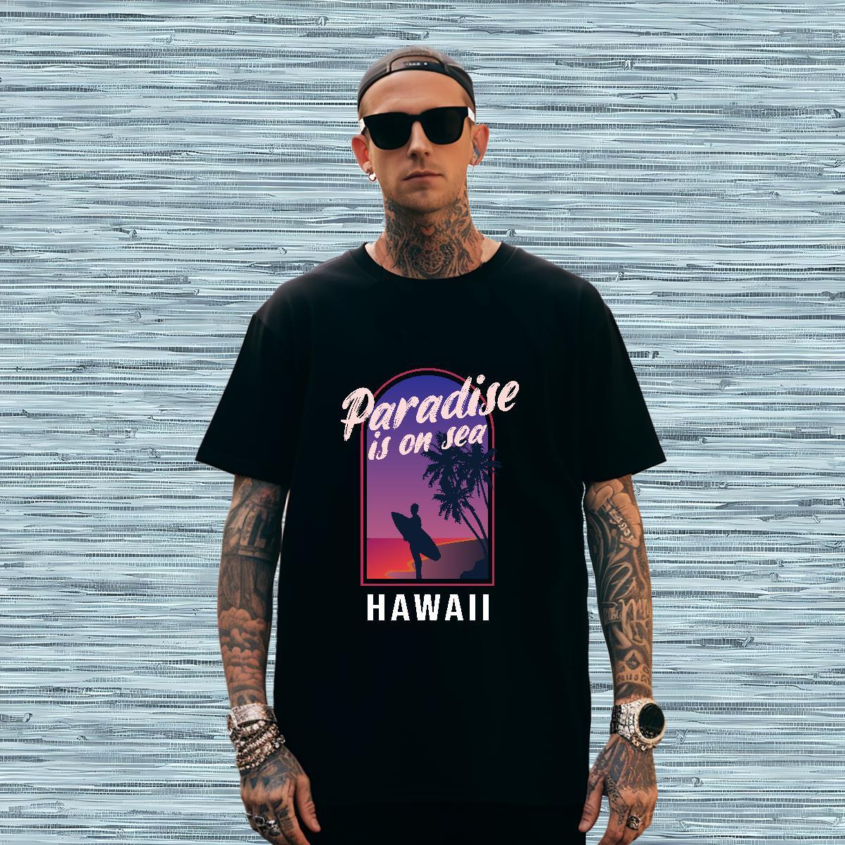 Free Shipping T Shirt For Man 230g Cotton wave Daily Outfit Custom Print Oversized O Neck Short Sleeves Couples T Shirts Classic Casual Clothes