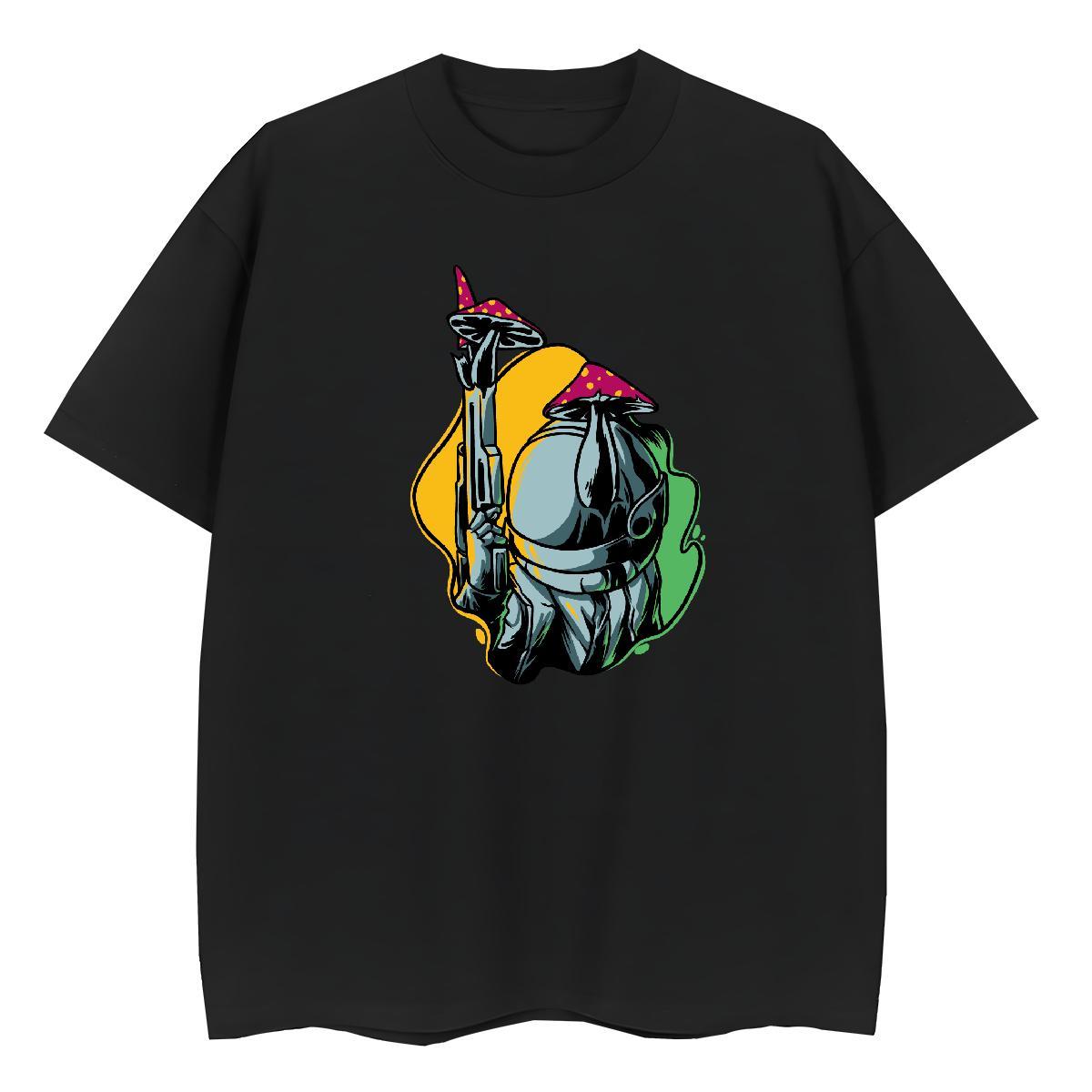 High quality Womens Tshirts 230g Cotton universe Summer Casual T shirt Crew Neck DIY Anime Printed Top Tees