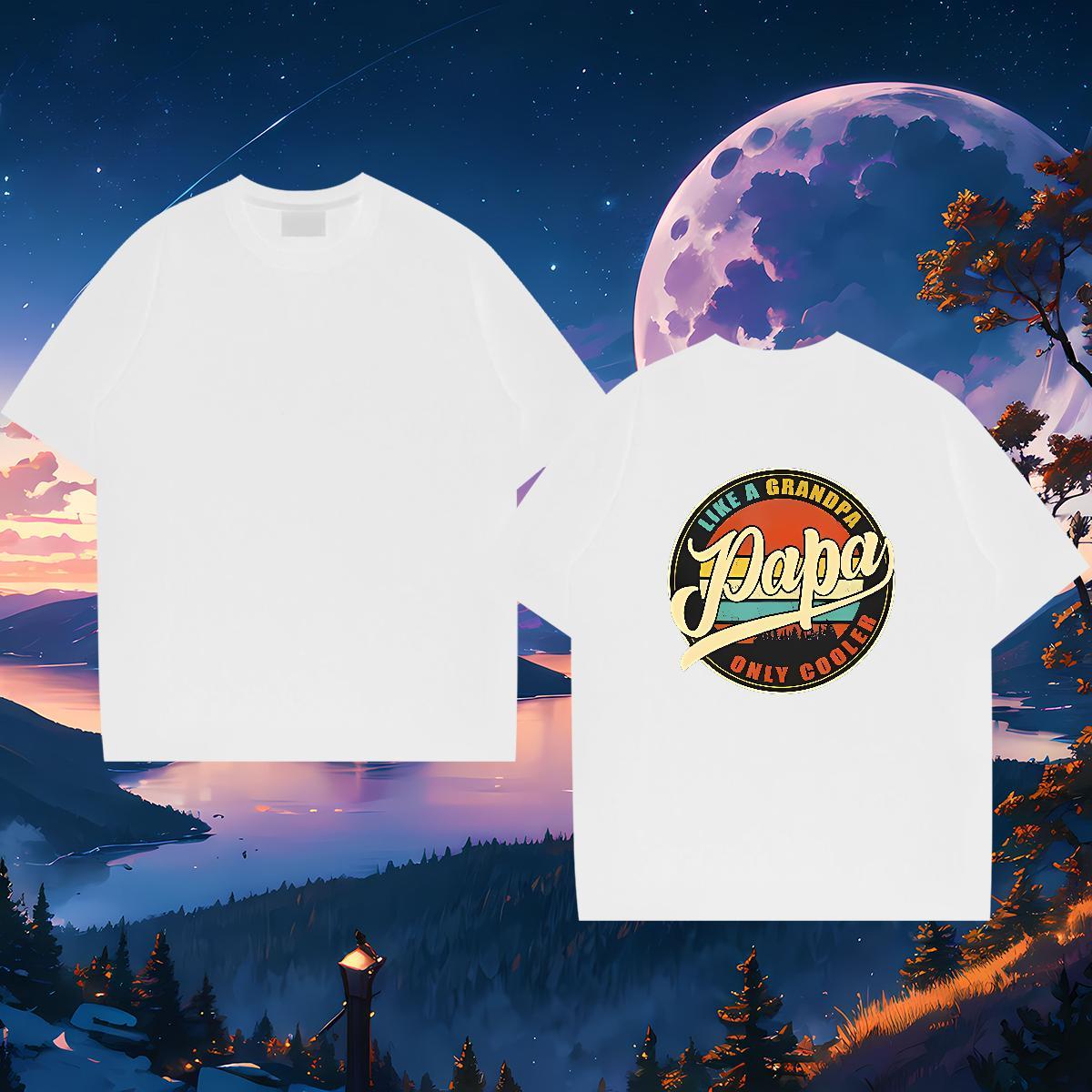Brand T shirt 230g Cotton letter Beach Asian Size Round Neck Short Sleeve Men Tees New Wear