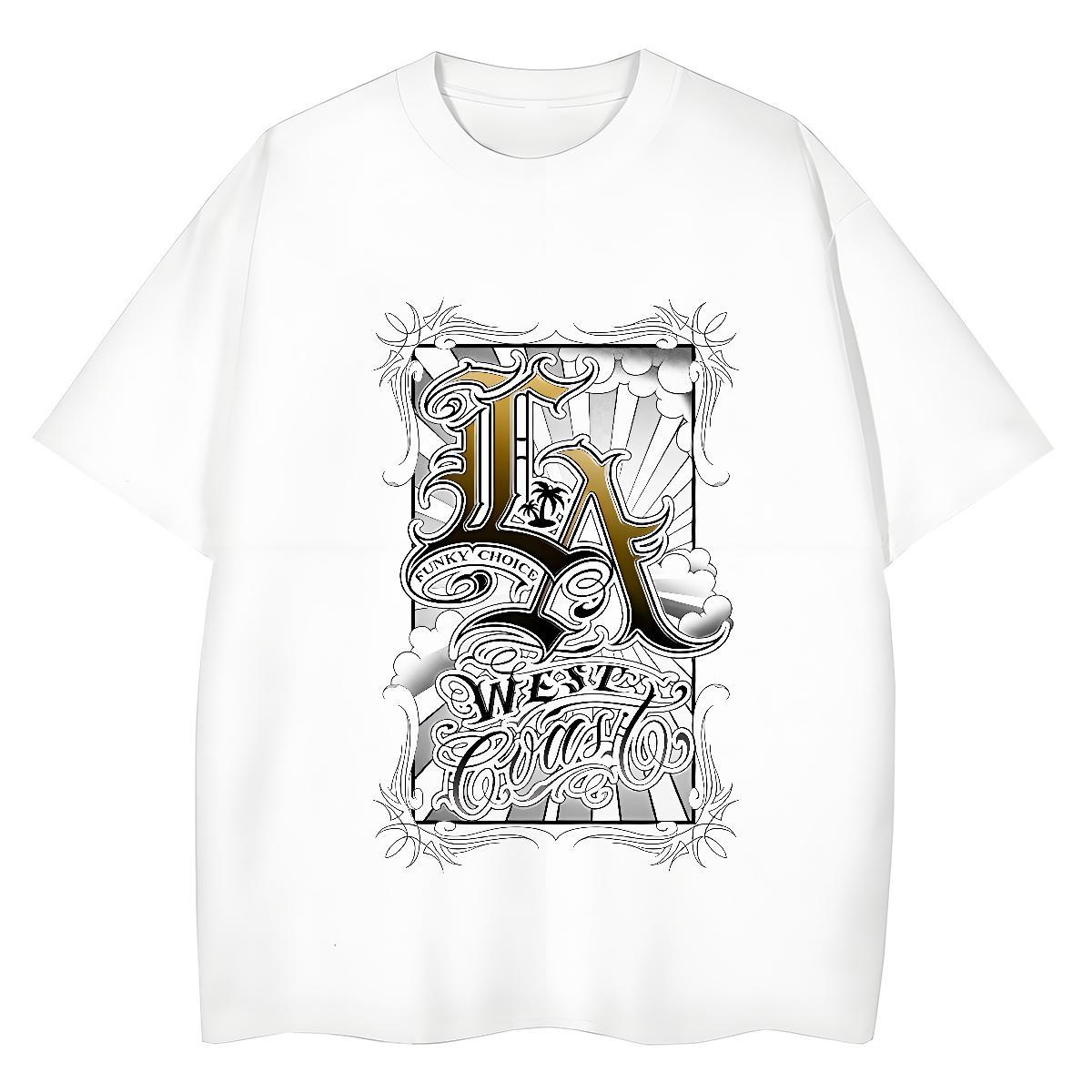 Cool Design Man T Shirts 230g Pure Cotton The Cross Hip Hop Oversized Breathable Short Sleeve Men Clothes T-Shirt Fashion Design Tops Shirt