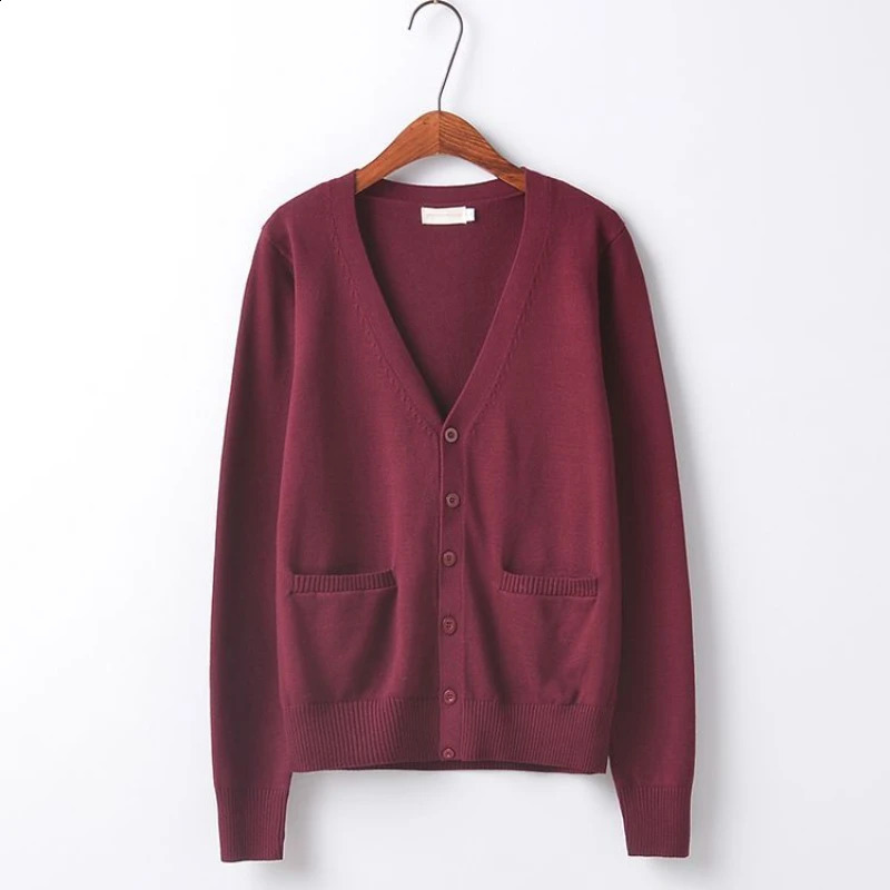 Preppy Sweater Cardigans Women Autumn Winter Cute Schools Japanese V-neck Knitwear Jacket Chic Teens Harajuku Street wear 240824