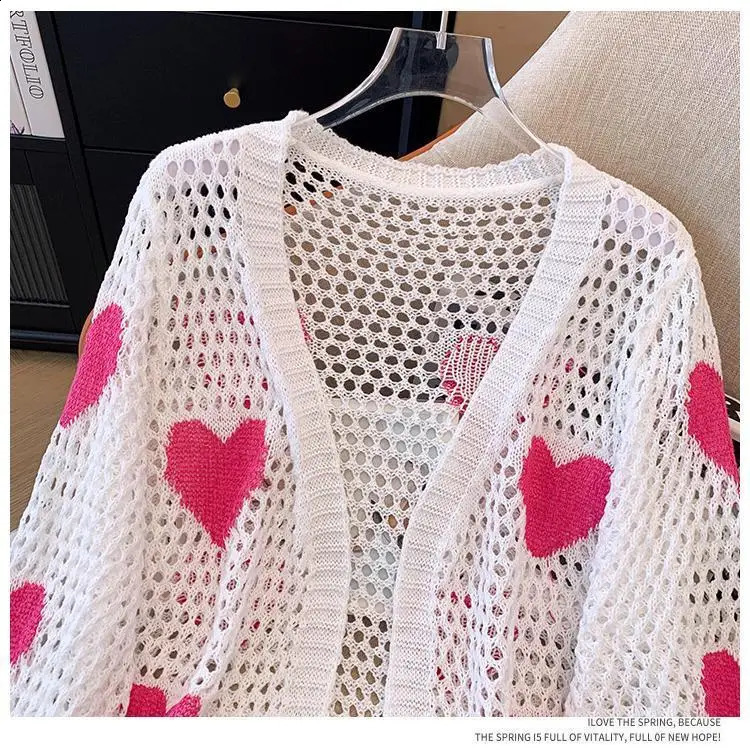 V Neck Cropped Cardigan Women Long Sleeve Twist Knitted Sweater Spring Summer Keep Cool Korean Fashion Jacket Cardigan 240824