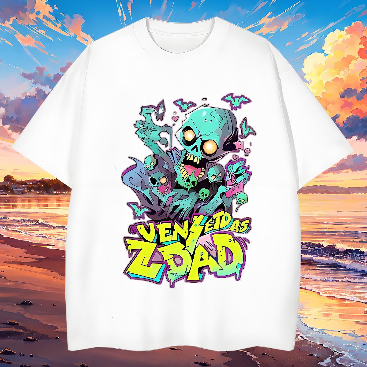 High Quality Men T Shirts 100% Cotton 230g skull Spring Summer Graphic Breathable Soft Tshirt for Man Woman Classic Casual Tees