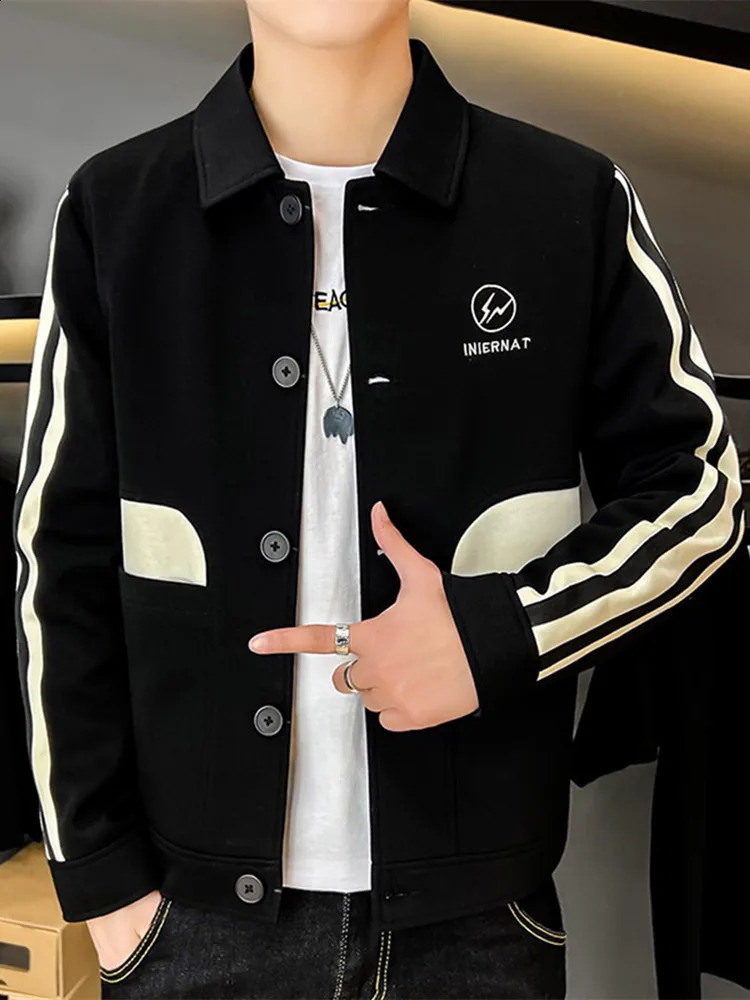Mens spring and summer casual slim fit spliced long sleeved jacket in 4 colors available for mens 240824