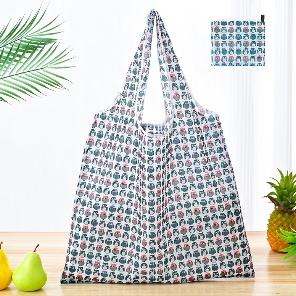 Large capacity folding shopping bag supermarket portable tote bag