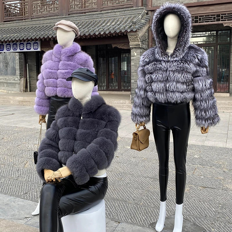 fur coat womens real fox big collar mask full length sleeves natural leather jacket autumn and winter clothing 240824