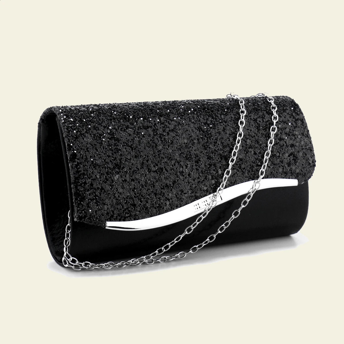 Metal Women Evening Bags Glitter Handbags Chain Shoulder Elegant Banquet Wedding Bridal Dress Clutch Purse Box 240824