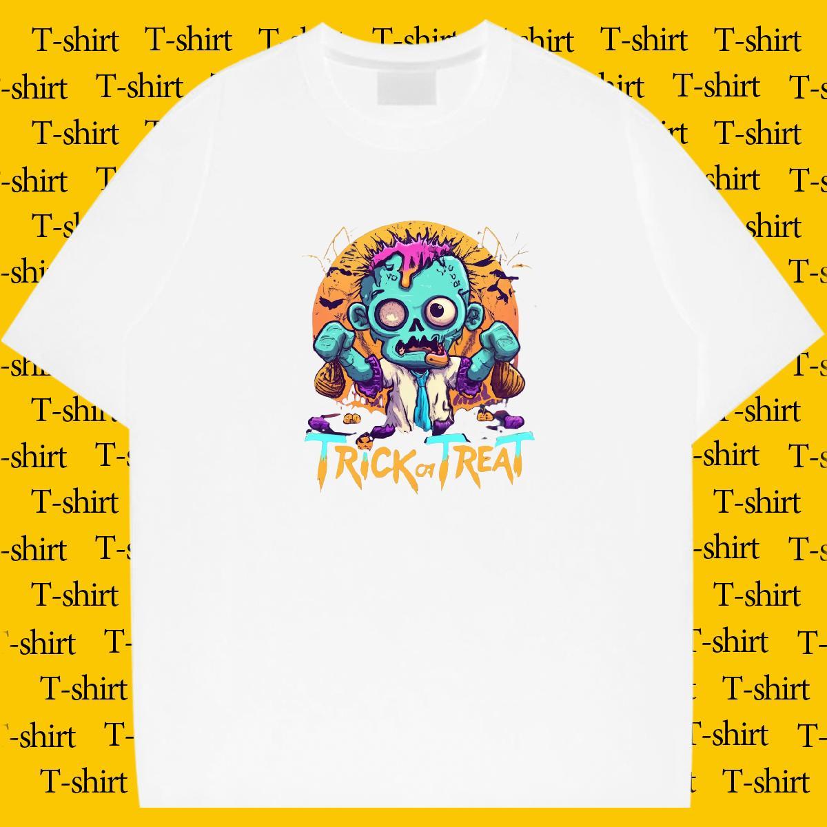 Free Shipping Mens T Shirts 100% Cotton 230g skull Sports Casual Floral Print Crew Neck Breathable Couples T Shirts New Designer Tees