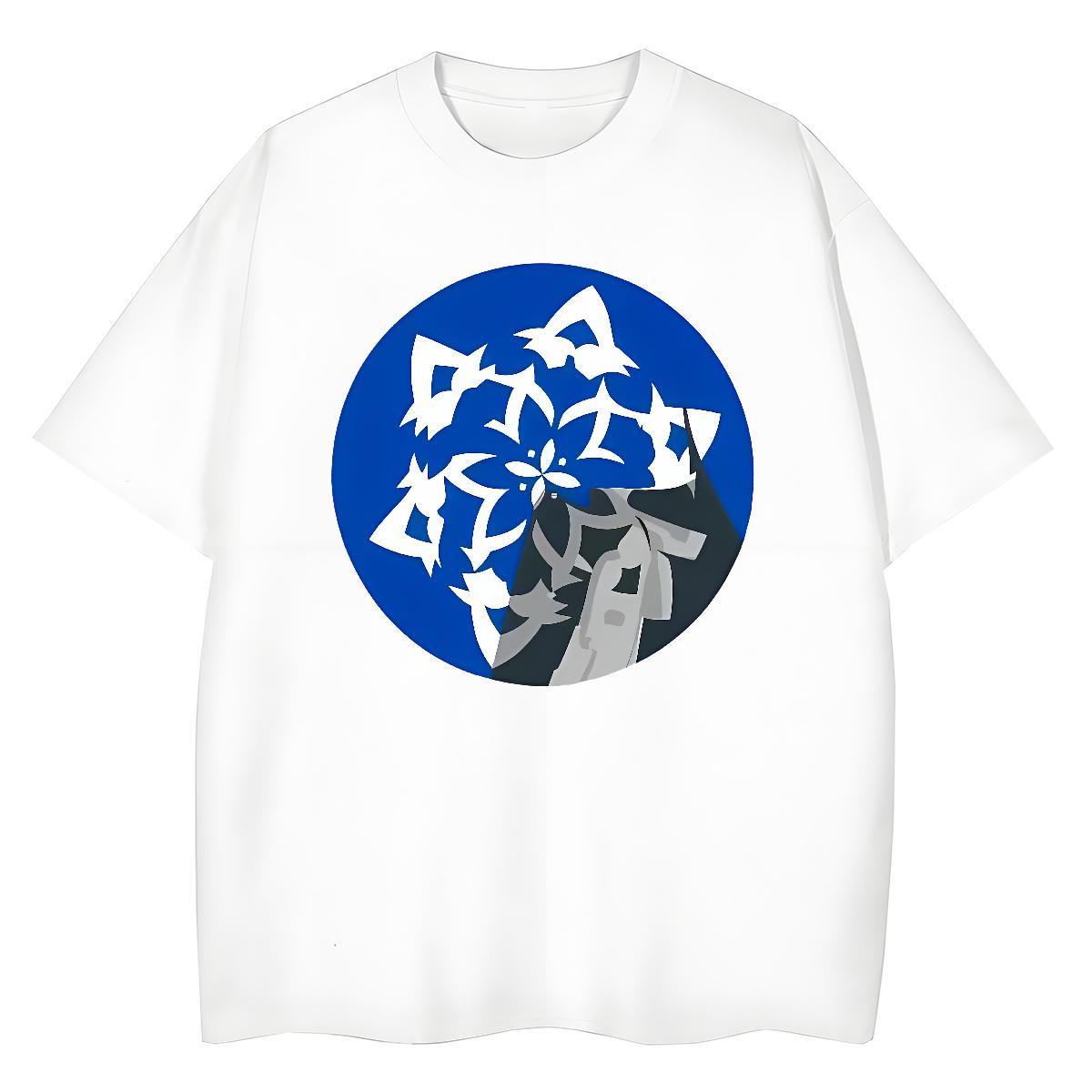Nice Lady T shirt 230g Pure Cotton flower Daily Outfit Woman T Shirts Breathable Crew Neck Anime Oversized Tees