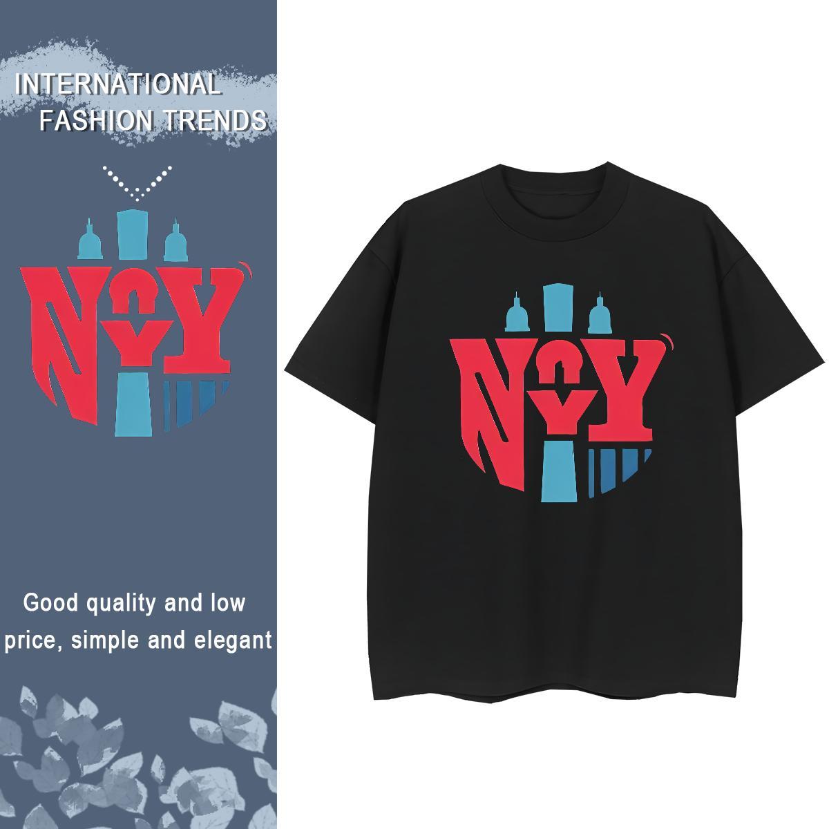Lady Couples T Shirts 230g 100% Cotton letter Hip Hop T-Shirts Crew Neck Graphic Tops Tees
