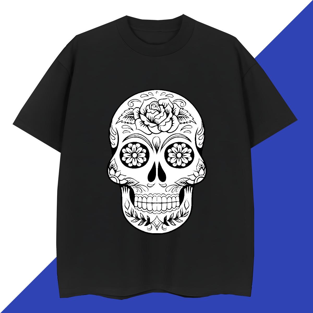 Cool Mens T Shirts 100% Cotton 230g skull Casual Beach DIY Logo Oversized Breathable Short Sleeve Men Tees New Tops Tees