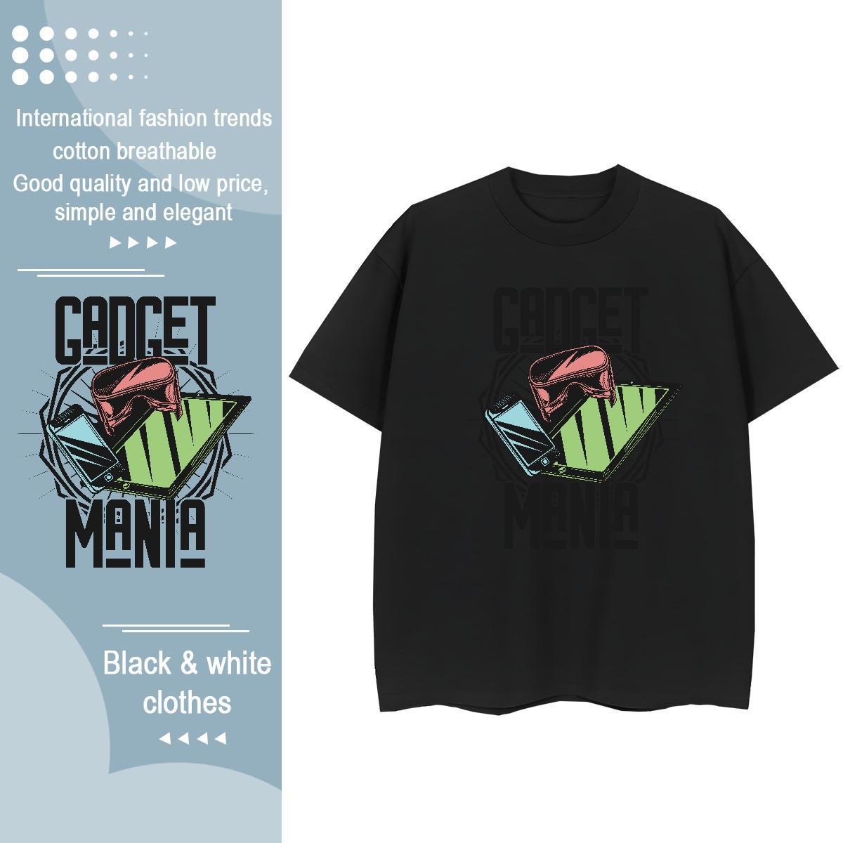 Loose fit Unisex Tshirts 100% Cotton 230g letter High Street Hip Hop Womens T Shirts Breathable Crew Neck Plus Size Cartoon Wear