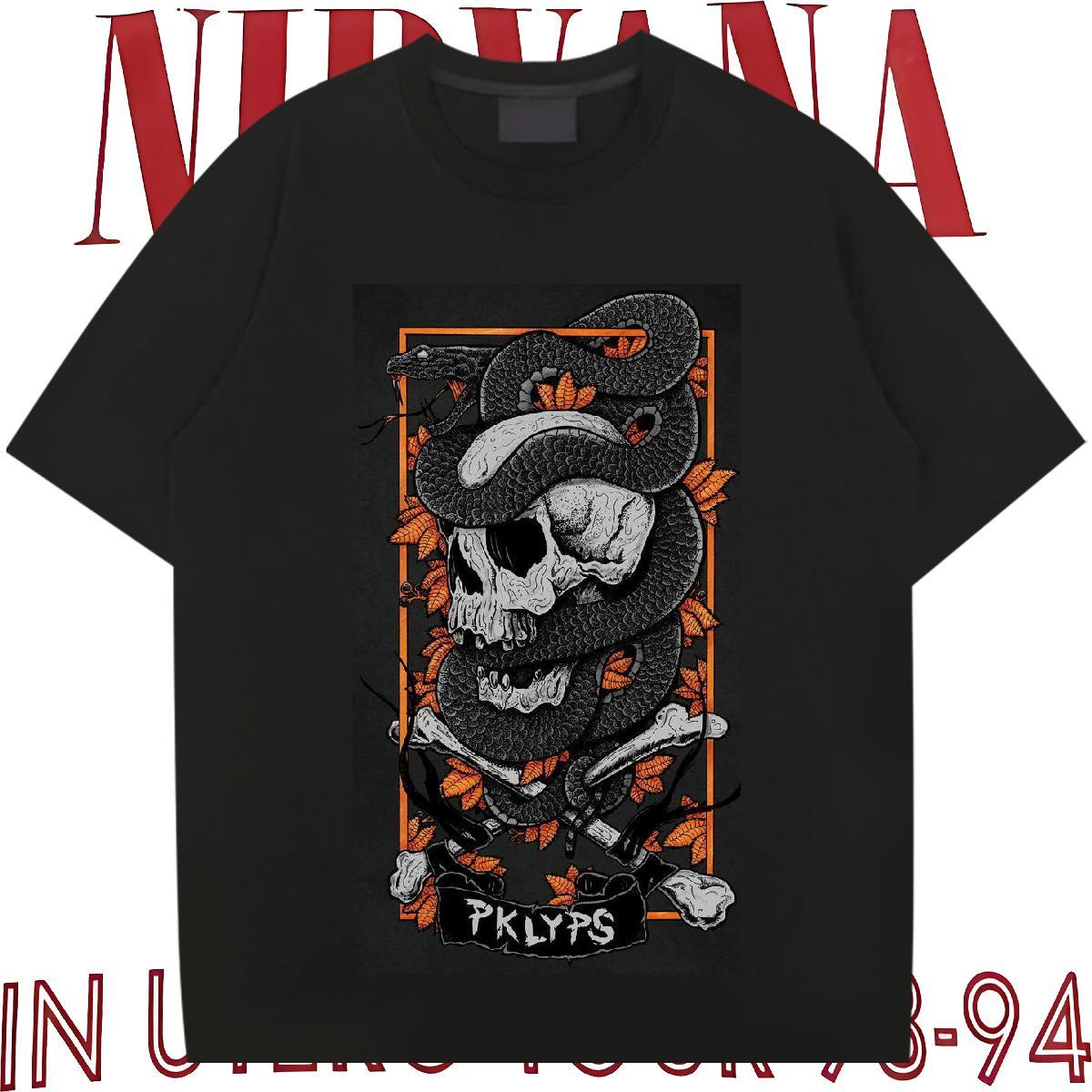 Designer T shirt 100% Cotton 230g skull Hip Hop Street DIY Logo Oversized Breathable Short Sleeve Tshirts Fashion Casual Polos