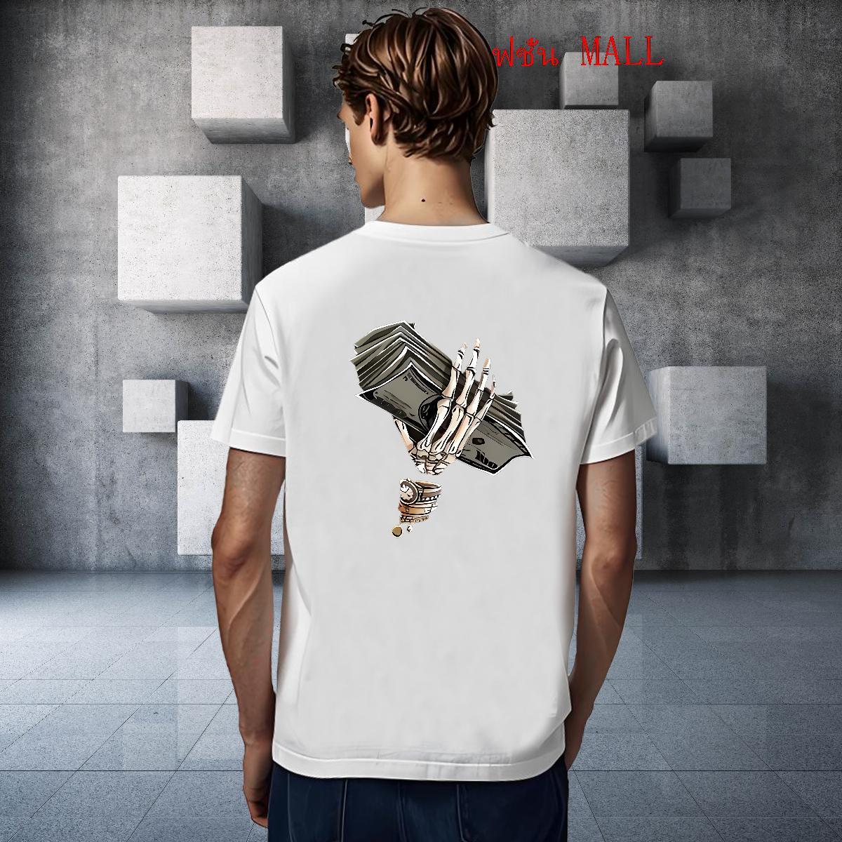 Designer T-Shirts for Men 230g Cotton skull Spring Summer Skull Short Sleeve O-Neck Men Tshirts Stylist Tees