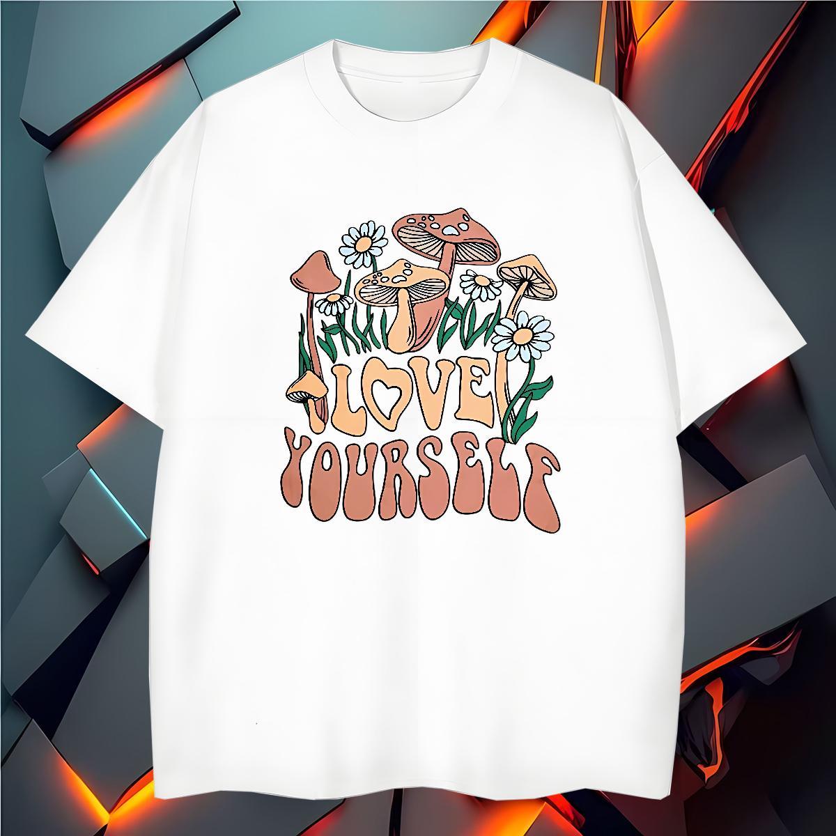 Loose Fit T shirt 230g Pure Cotton letter Street Customized Print Breathable Short Sleeve Men Tees Fashion Design Tops
