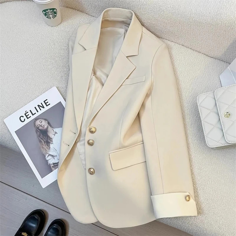 Womens Blazer Coat Spring Autumn Korean Version Leisure Ladies Suit Jacket Sense Korean Version Female Suit Top 240826