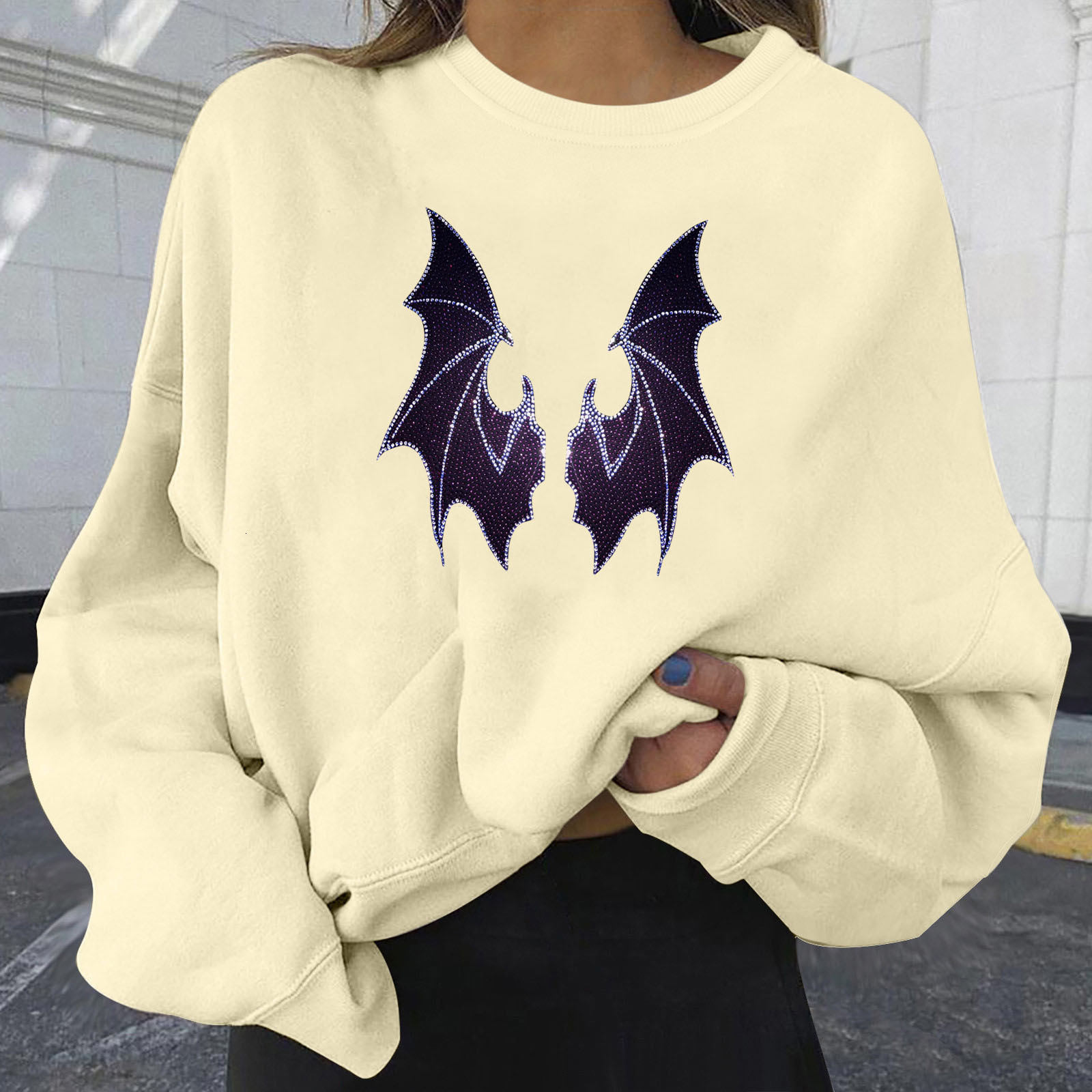 New Halloween Personalized Printed Hoodie Loose Large Size for Women dongdumaoyi