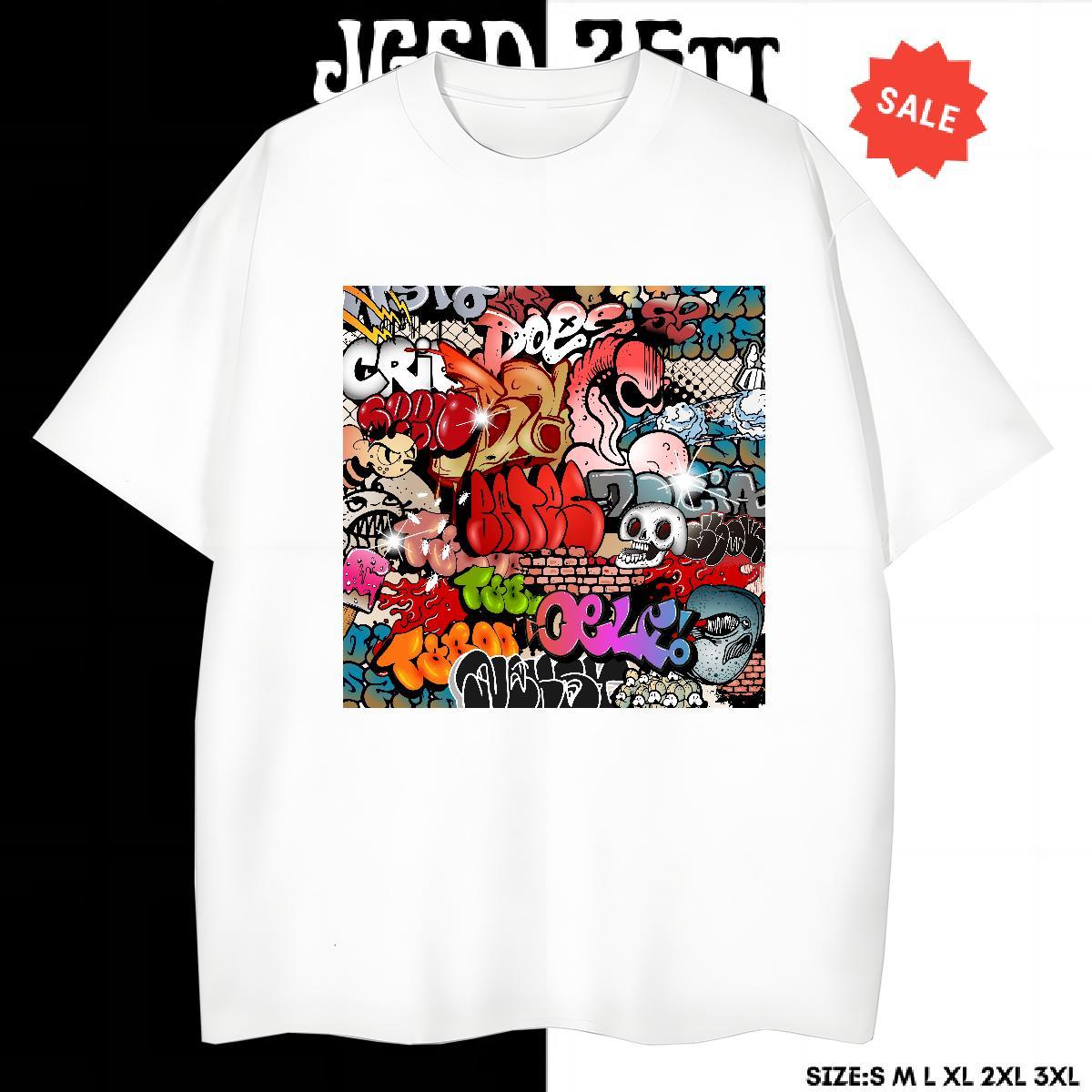 Loose Fit T shirt 230g Pure Cotton skull Home Outdoor Black Oversized Short Sleeve Soft Mens Tshirts 2024 DIY Clothings
