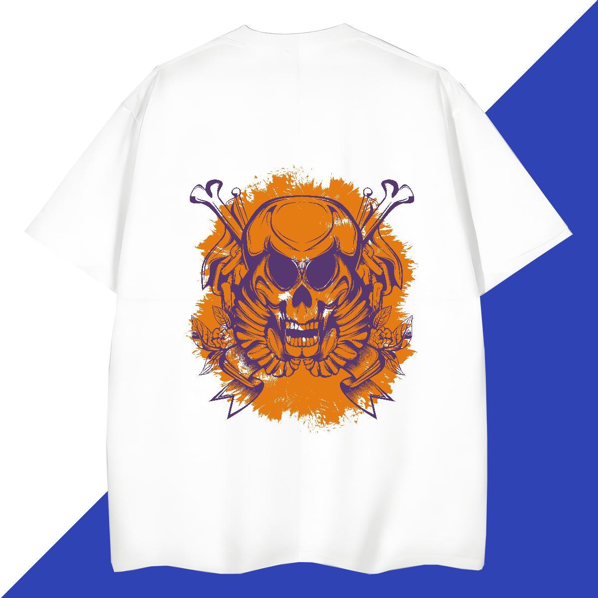 Loose T Shirt For Man 100% Cotton 230g skull Sports Casual Plus Size Custom Short Sleeve Soft Men Tshirts Fashion Casual Tee Shirt