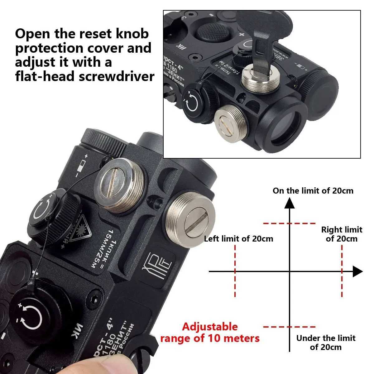 Metal Zenitco Perst 4 green dot visual infrared aiming laser pointer for Airsoft rifle AR15 M16 AK47 AK74 hunting PEQ 15 laser CL240826