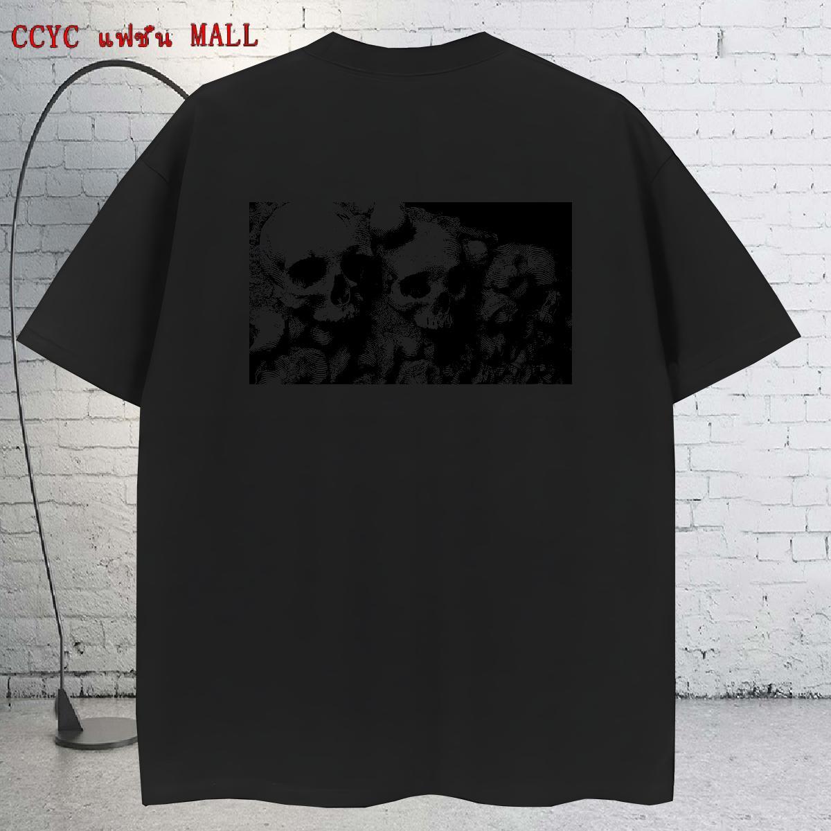Wholesale T Shirt For Man 230g Cotton skull Daily Wear Skull Short Sleeve Soft Tshirts 2024 New Tees