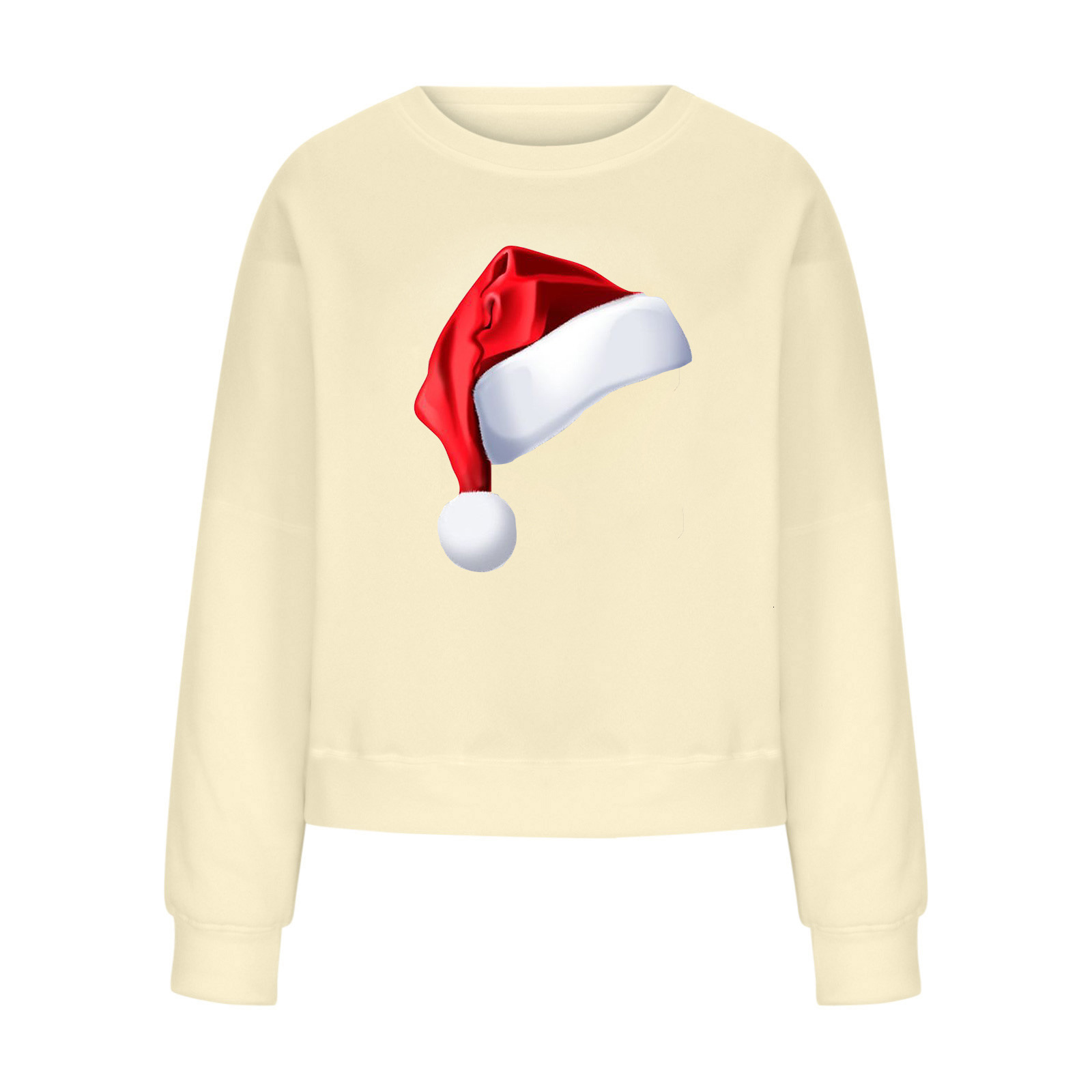 Christmas hat personalized print new plus size women's loose fit dongdumaoyi