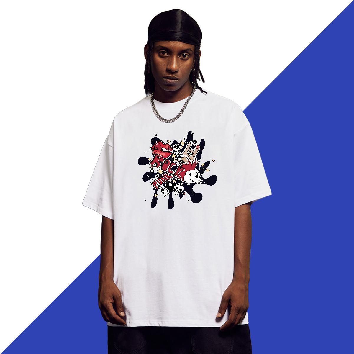 Cool Design Man T Shirts 230g Pure Cotton skull Casual Daily Wear Oversized Short Sleeve O-Neck Couples T Shirts Designer Fashion Tees Shirts